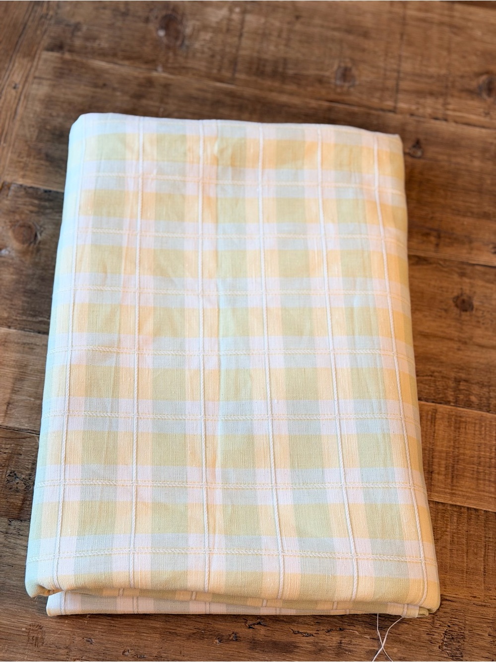 Vintage 80’s Windowpane Corded Gingham Upholstery Fabric. Madras| Plaid | 3 Yds